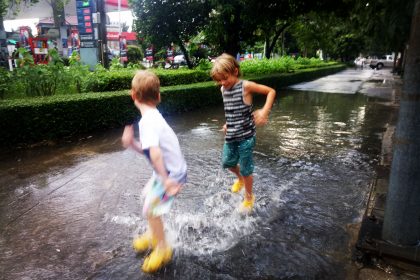 Regenzeit in bangkok